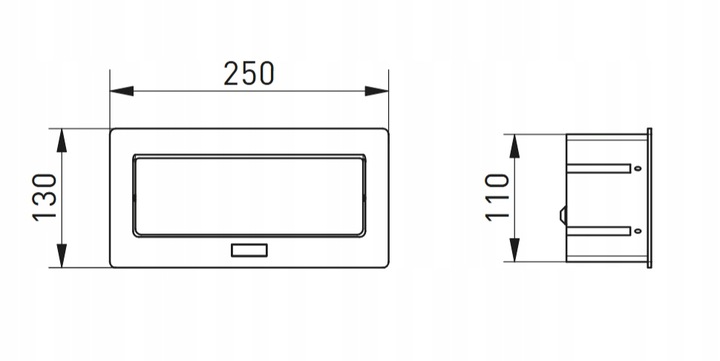 GNIAZDO ELEKTRYCZNE POTRÓJNE CHOWANE W BLAT NABLATOWE GNIAZDKO CZARNE