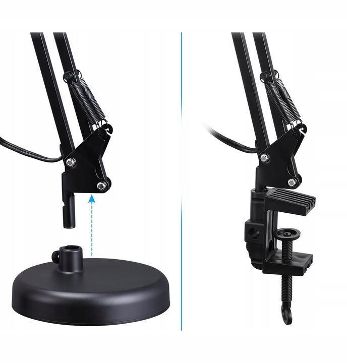 Lampka biurkowa kreślarska E27 LED + uchwyt klips SuperLED