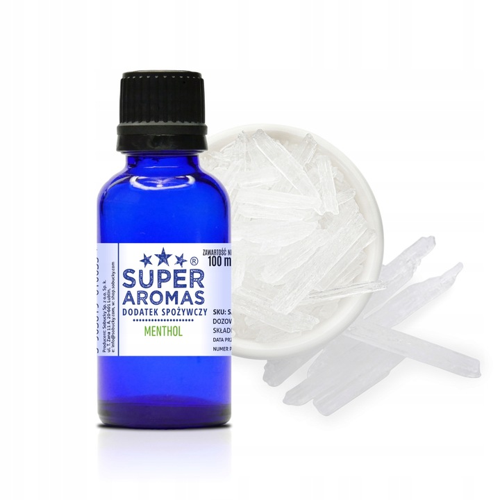 SUPER AROMAS Dodatek Spożywczy MENTHOL 30 ml
