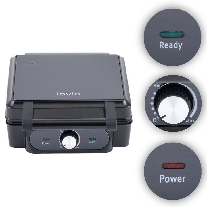 GOFROWNICA XXL 4 DUŻE GOFRY MARMURKOWA POWŁOKA REGULACJA TEMPERATURY