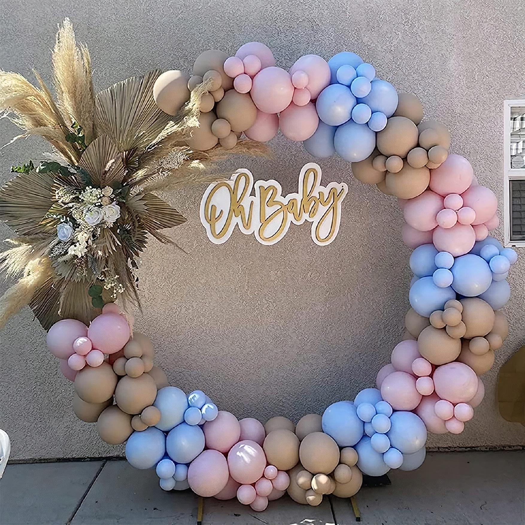 Złote Koło Na Balony Stojak Balonowy Stelaż Metalowy Ścianka Wesele 2,1M