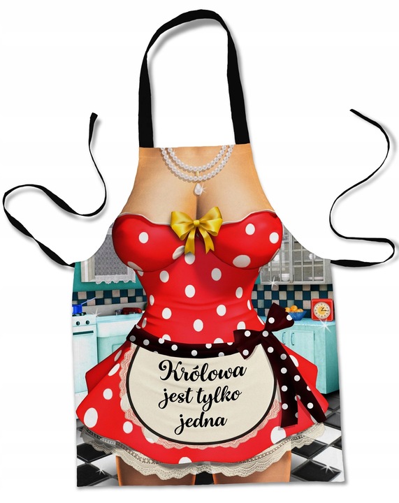 FARTUCH KUCHENNY OCHRONNY FARTUSZEK NA PREZENT KRÓLOWA JEST TYLKO JEDNA 211