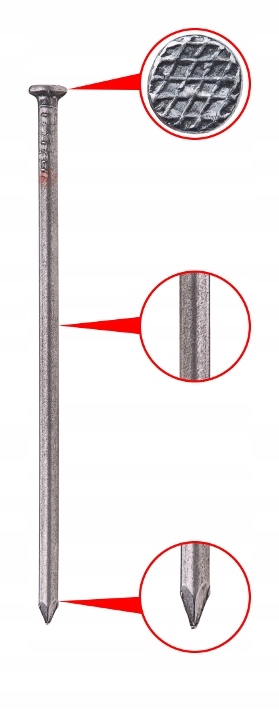 GWOŹDZIE BUDOWLANE CZARNE 4" 100mm 4x100mm | 5KG