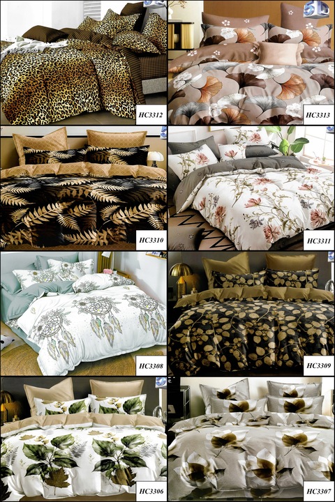 POŚCIEL BAWEŁNA SATYNOWA 180x200 2 POSZEWKI JESIENNA KOMPLET DUŻO