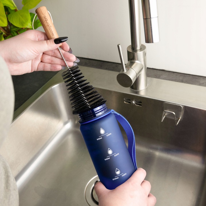 SZCZOTKA DO CZYSZCZENIA BUTELEK SATURATORA WODY WYCIOR DO MYCIA CZARNY