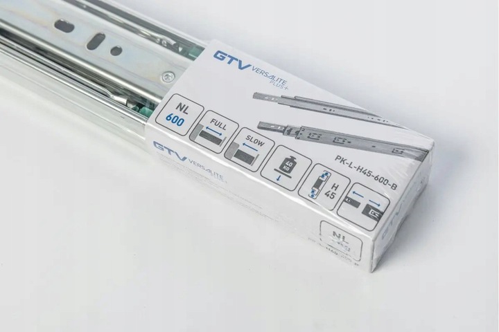 Prowadnica GTV VERSALITE PLUS+ kulkowa, H45, L=500 mm, cichy domyk