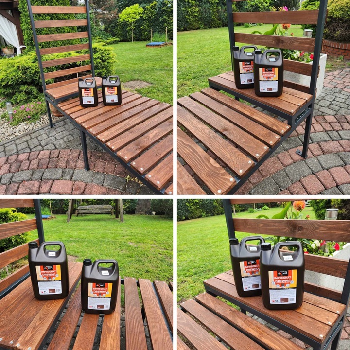 TRWAŁY IMPREGNAT I FARBA 2w1 DO DREWNA OGRODOWEGO Z WOSKAMI 5L 12 KOLORÓW !