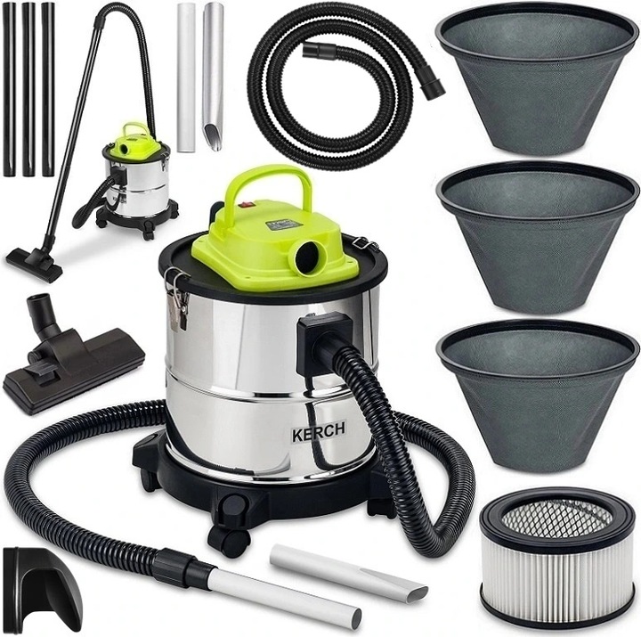 ODKURZACZ PRZEMYSŁOWY BEZWORKOWY POPIOŁU KOMINKA GRUZU MULTI 2200W