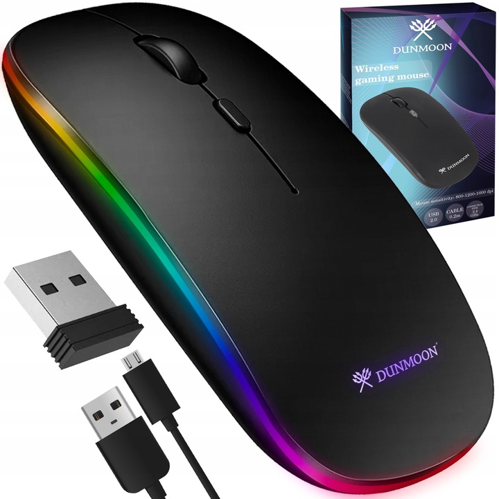 Mysz Myszka Bezprzewodowa Gamingowa Wirless USB Mouse do Laptopa i PC Cicha