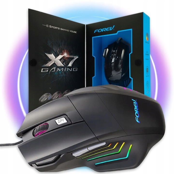 MYSZKA GAMINGOWA MYSZ DLA GRACZY PRZEWODOWA KOMPUTEROWA LED RGB