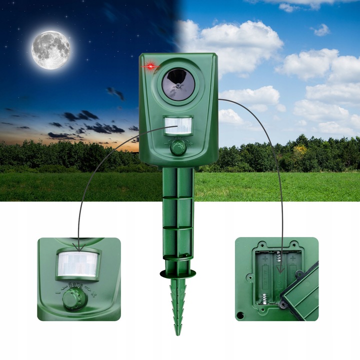 ODSTRASZACZ ZWIERZĄT KOTÓW PSÓW DZIKÓW SAREN PTAKÓW ITP + Lokalizator