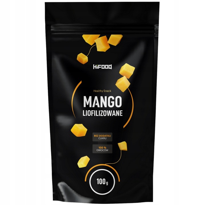 Mango Liofilizowane 100g PLASTRY, suszone mrozem PREMIUM HiFOOD