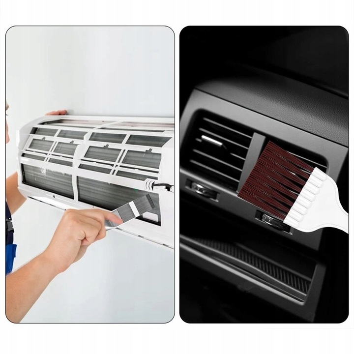 4szt ZESTAW SZCZOTEK GRZEBIENI DO CZYSZCZENIA KLIMATYZACJI SAMOCHODU