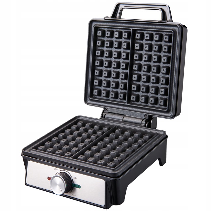 GOFROWNICA XXL 2 GOFRY Z REGULACJĄ TEMPERATURY PUSZYSTE CHRUPIĄCE GOFRY