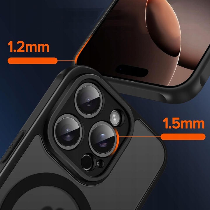 ETUI do IPHONE 16 Pro do Magsafe MATOWE MAGNETYCZNE WZMACNIANE + 2x SZKŁO