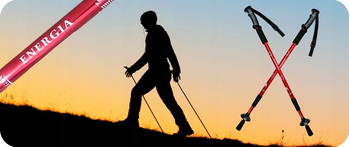 KIJKI DO NORDIC WALKING chodzenia kije trekkingowe MEGA WYGODNE zestaw 2szt