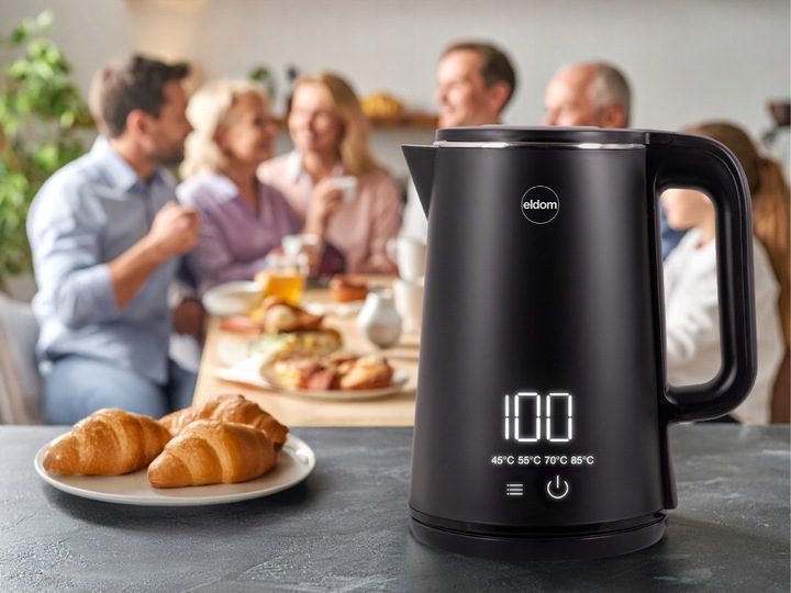 Czajnik bezprzewodowy z regulacją temperatury C515 czarny 2000W 5