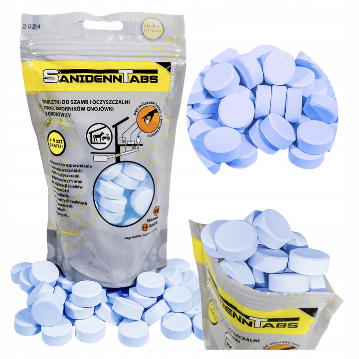 TABLETKI DO SZAMBA OCZYSZCZALNI BAKTERIE NA ROK SANIDENN TABS BIO