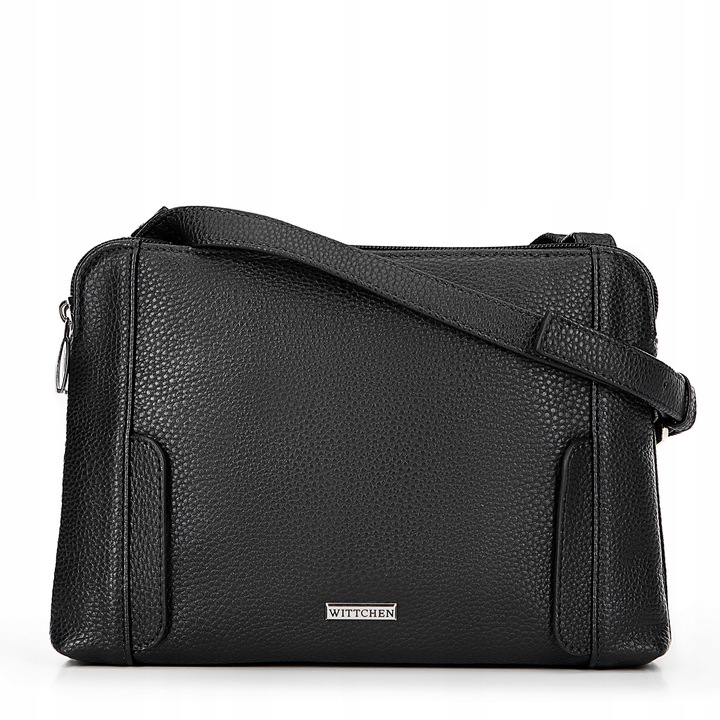 WITTCHEN damska torebka crossbody czarno - srebrna