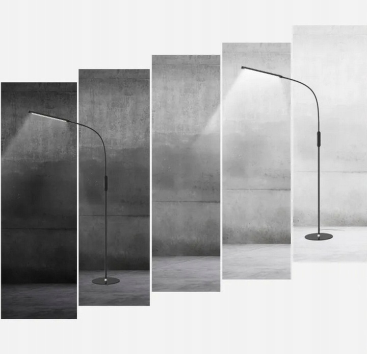 LAMPA LED STOJĄCA PODŁOGOWA BIAŁA LAMPKA BIURKOWA NOCNA USB PILOT