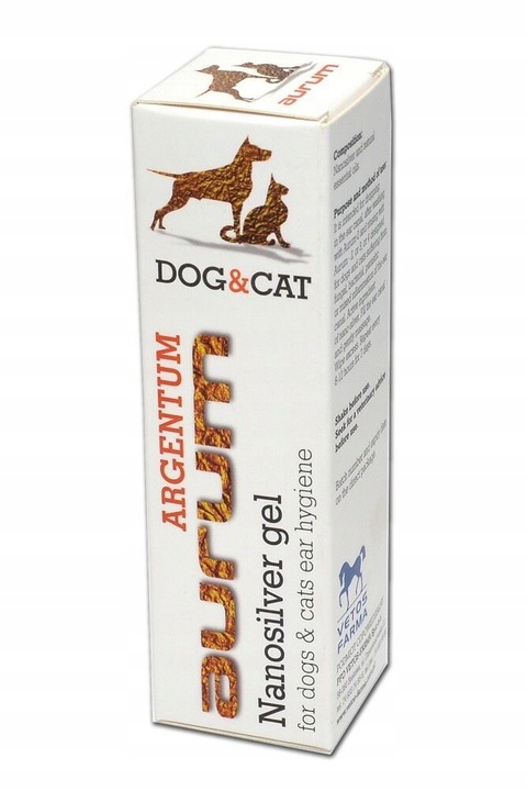 Aurum Argentum 30 ml, żel do uszu, pies, kot