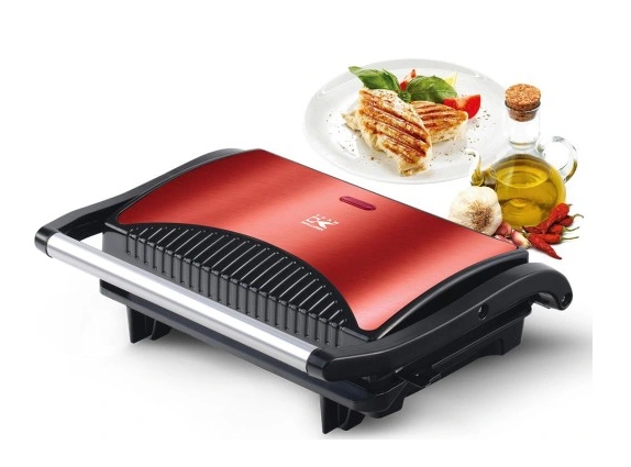 OPIEKACZ 700W TOSTER GRILL ELEKTRYCZNY Czerwony do KANAPEK PANINI