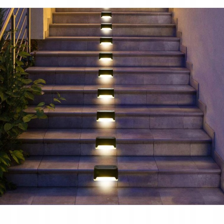 6x Lampki SOLARNE Ogrodowe LED na Schody TARAS Płot Oświetlenie Balkon
