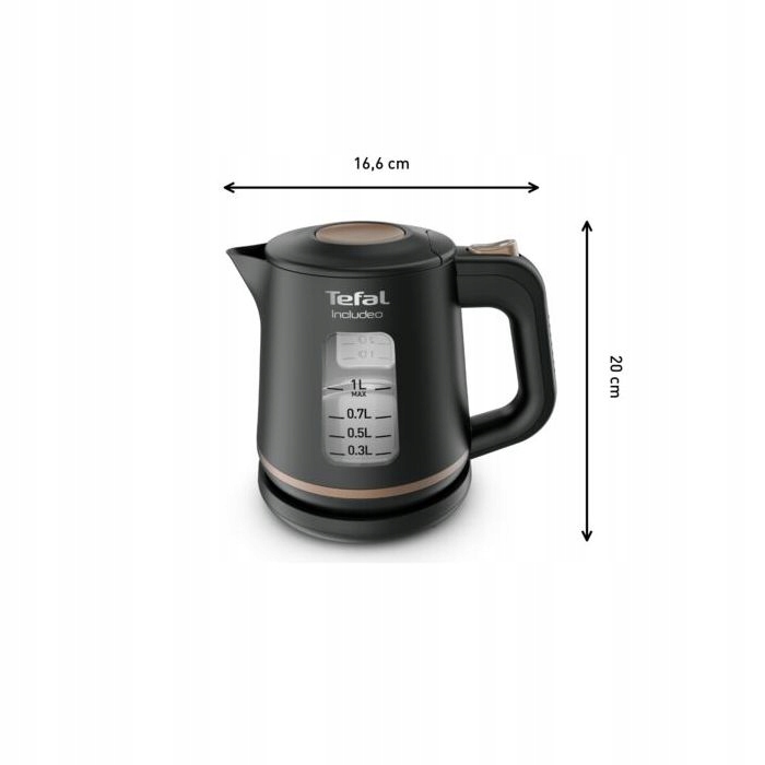 Czajnik elektryczny TEFAL 2400 W 1 l Mały Mocny KI533811