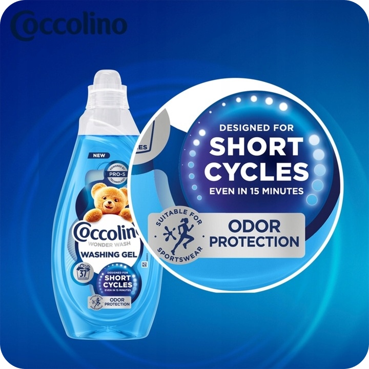 ŻEL DO PRANIA COCCOLINO WONDER WASH ODOR PROTECTION 37 PRAŃ