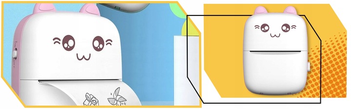 Mini Drukarka Termiczna DRUKUŚ ORYGINALNY Do Zdjęć Przenośna + 11 ROLEK