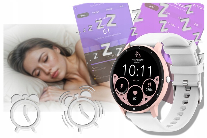 ZEGAREK SMARTWATCH DLA DZIEWCZYNKI PREZENT NA KOMUNIĘ +PASEK +TOREBKA