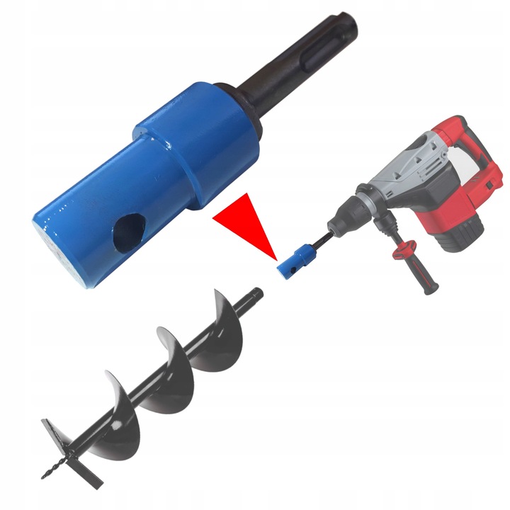 Adapter SDS PLUS wiertło do gleby świder wiertnica