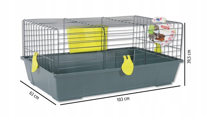 Zolux Klatka DLA Królika Świnki KOLORY 103x63x39cm