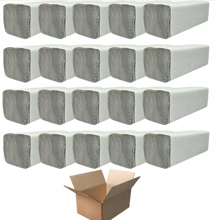 Ręcznik papierowy ZZ Bio szary 4000szt GRUBY Gramatura 38-40g 21cm x23 4000