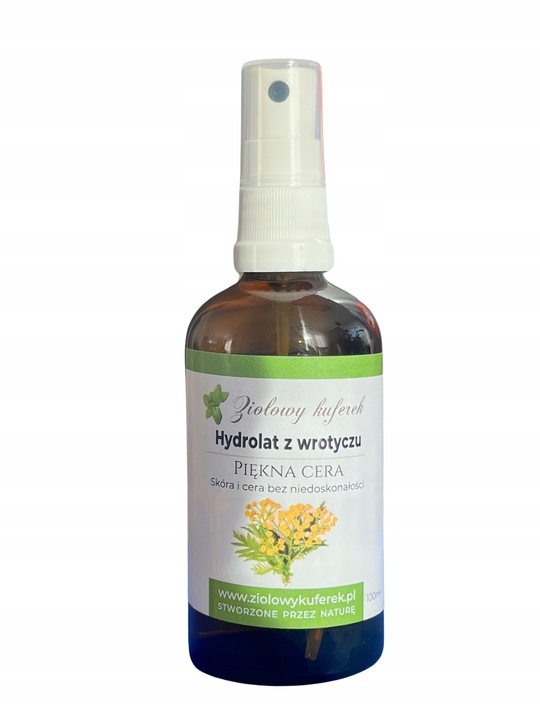 ZIOŁOWY KUFEREK HYDROLAT Z WROTYCZU NA NIEDOSKONAŁOŚCI CERY TRĄDZIK 100ML