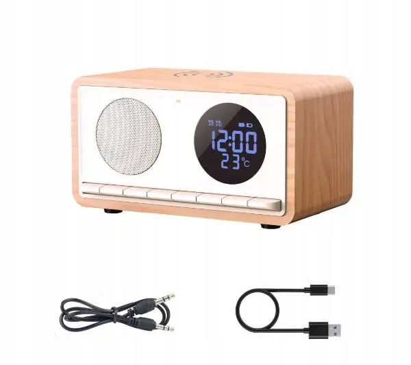 Radiobudzik Manta RDI912W RIMINI Bluetooth ładowarka indukcyjna Biały