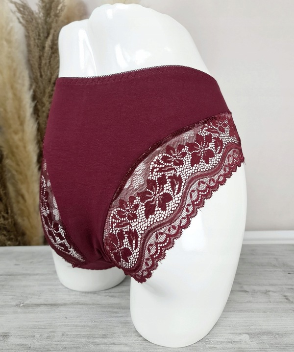 3x MAJTKI KORONKOWE Figi Bawełniane JAKOŚĆ 4XL/5XL