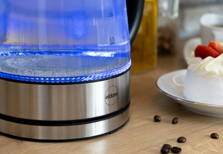 CZAJNIK ELEKTRYCZNY SZKLANY MOCNY 2200W PODŚWIETLANY BEZPRZEWODOWY 1,7 L.