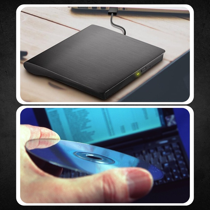 NAPĘD CD-R/DVD-ROM/RW ZEWNĘTRZNY USB 3.0 NAGRYWARKA PRZENOŚNY ODTWARZACZ