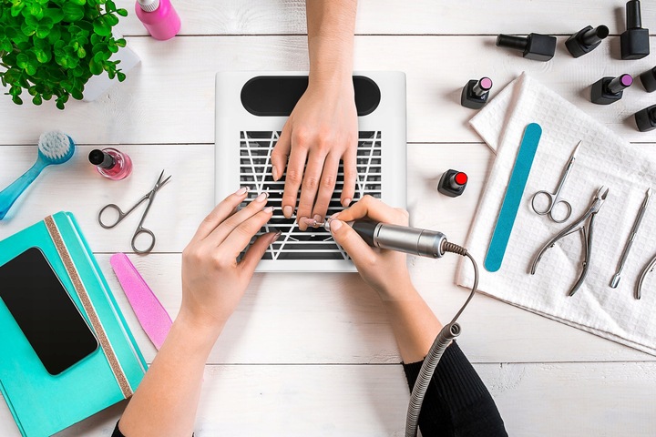 POCHŁANIACZ PYŁU DO PAZNOKCI FREZARKI BIAŁY FILTR KASETOWY HEPA MOC 80W