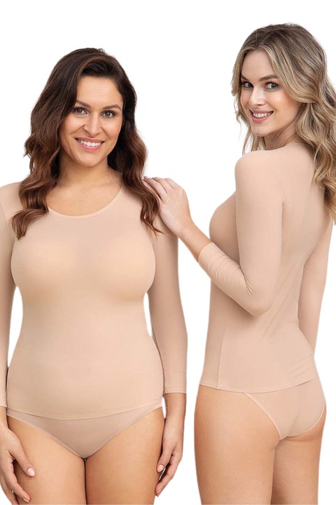 Koszulka CORIN Kylie 51770 z rękawem 3/4 gładka one size beżowa top basic
