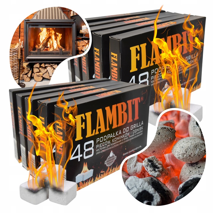 PODPAŁKA BIAŁA DO KOMINKA PIECA GRILLA x480 KOSTEK ROZPAŁKA GRILLA