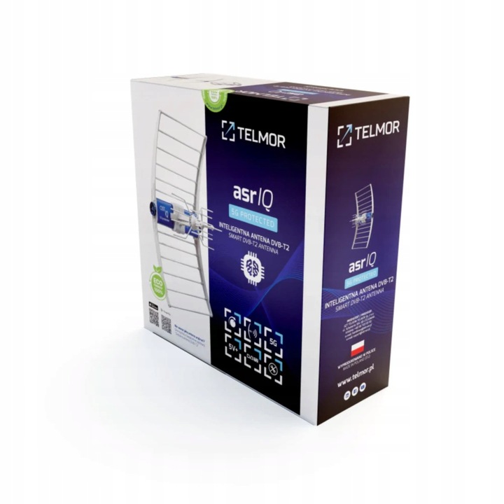 Antena UHF Telkom-Telmor ASR IQ 5G NEW z zasilaczem