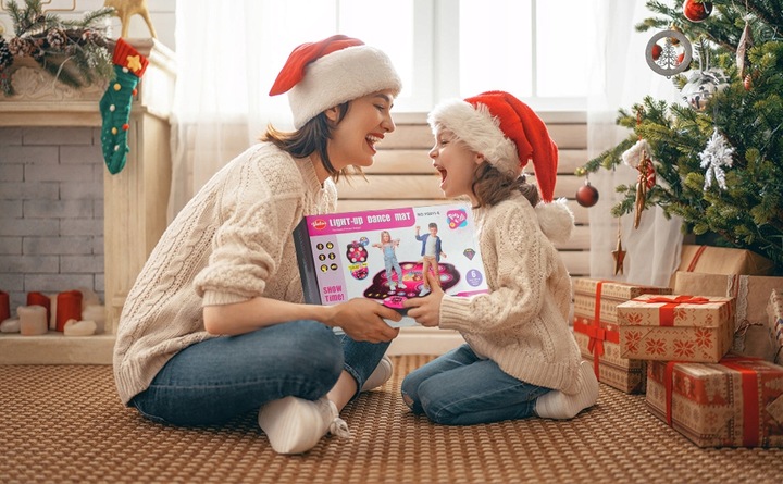 MATA DO TAŃCZENIA MUZYCZNA DLA DZIECI INTERAKTYWNA LED BLUETOOTH 27× POZIOM