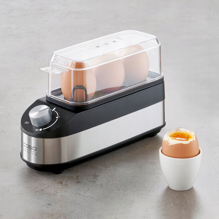 CASO E3 elektryczny jajowar na 3 jajka, automat do gotowania jajek