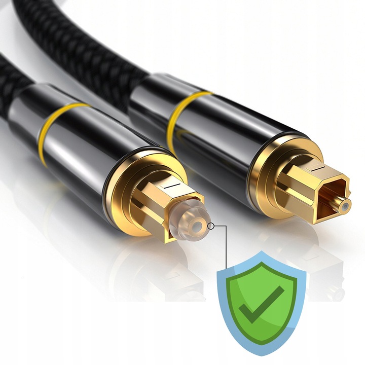 KABEL PRZEWÓD OPTYCZNY TOSLINK T-T SPDIF GOLD