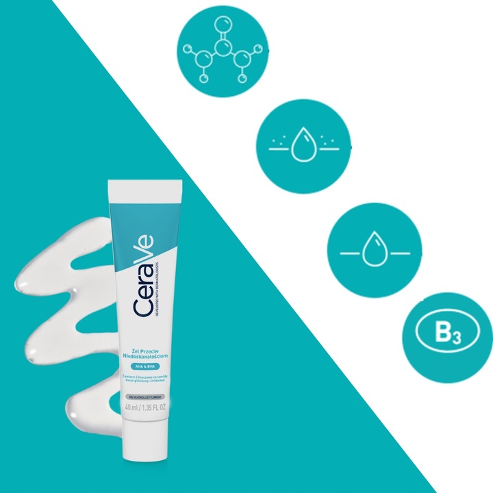 CeraVe zestaw przeciw niedoskonałościom: żel 473ml, żel punktowy,