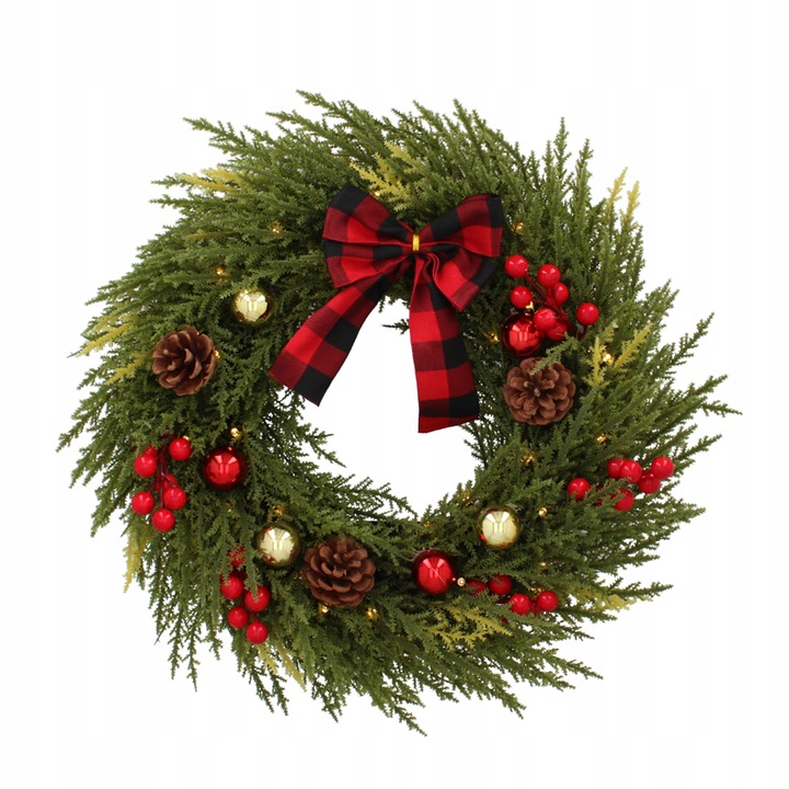 Wieniec Stroik Bożonarodzeniowy 40 cm LED