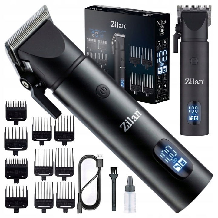 MASZYNKA DO STRZYŻENIA TRYMER DO BRODY WŁOSÓW BARBER USB ZILAN QUERA