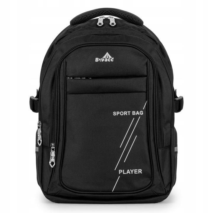 Plecak TORNISTER szkolny młodzieżowy DUŻY czarny 24L Klasy 1-8 Odblaski